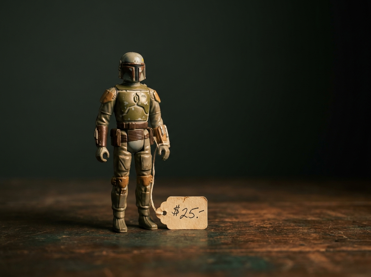 Same style vintage action figure loose, with paint wear and no packaging