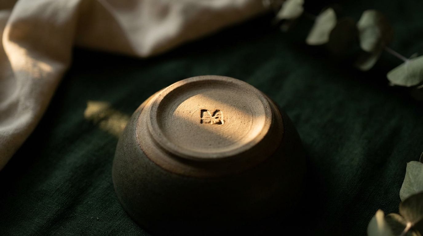 Trained eye spotting a valuable maker's mark detail
